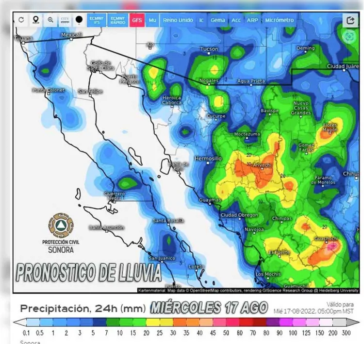Piden extremar precaución por lluvias