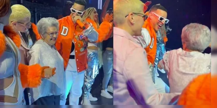 Invita Daddy Yankee a una abuelita a subir al escenario y bailar juntos durante concierto