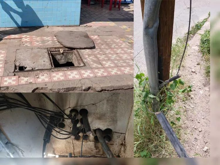 Provoca afectaciones robo de cableado en el centro de la ciudad