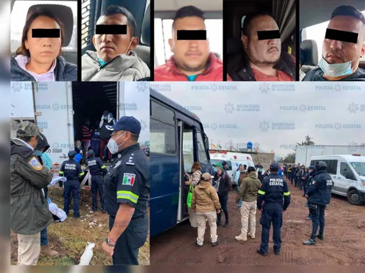 Rescatan a 43 extranjeros que serían transportados en contenedor