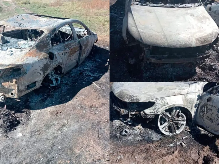 Incendian vehículo robado