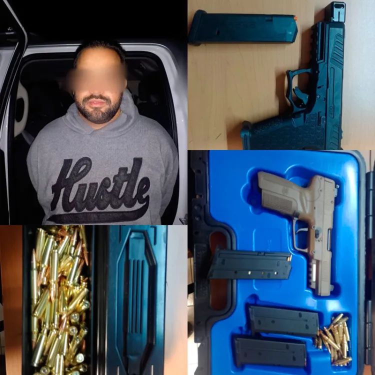 Pretendía entrar a México con armas y cartuchos