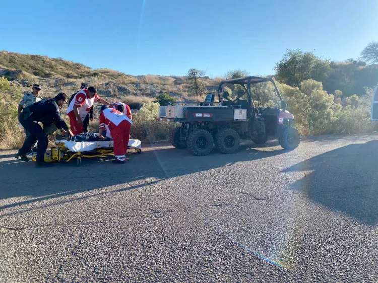 Sufre accidente al intentar cruzar la frontera