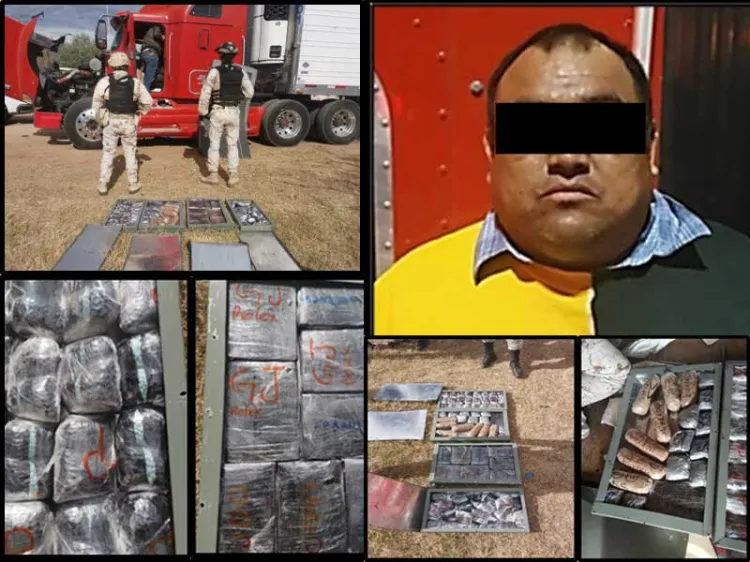 Cae trailer cargado con narcóticos