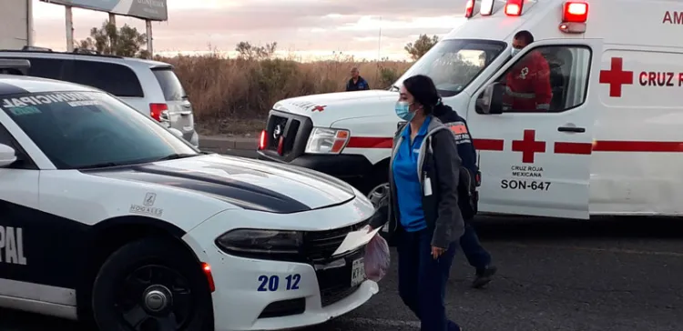 Impacta condutora a peatón