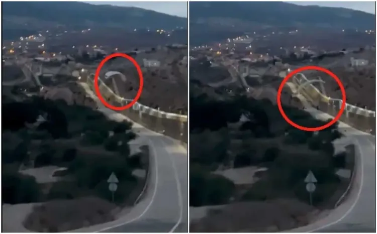 Cruza migrante frontera en paracaídas en España