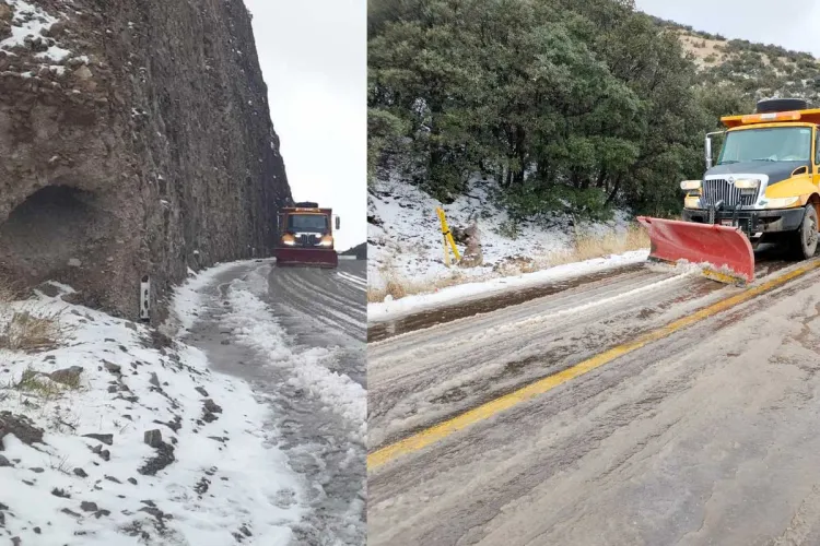 Cierran carreta de Puerto San Luis por congelamiento