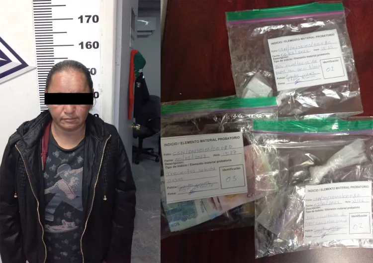 Detienen a mujer en posesión de droga