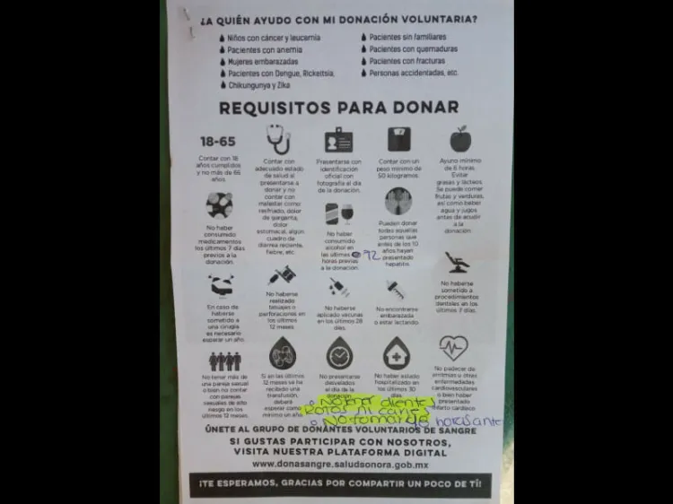 Solicitan donadores de sangre