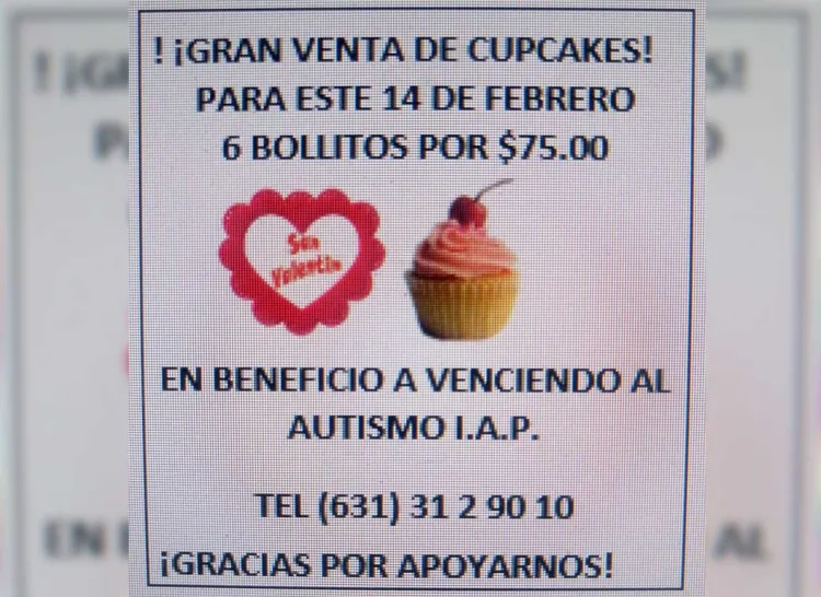 Ofrece Venciendo al Autismo ‘cupcakes’ para San Valentín