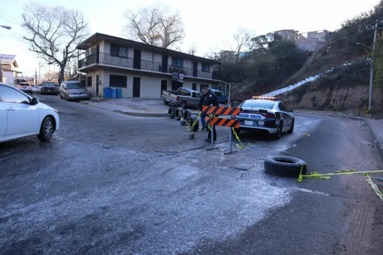 Activan cierre de calles por congelamiento