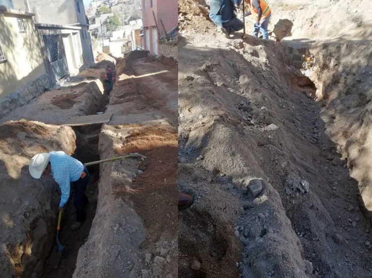 Avanza pavimentación en Los Encinos