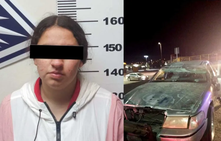 Choca y vuelca mujer ebria su auto; fue detenida