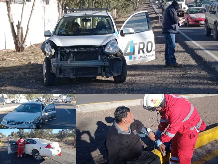 Invade carril contrario y provoca accidente en la carretera