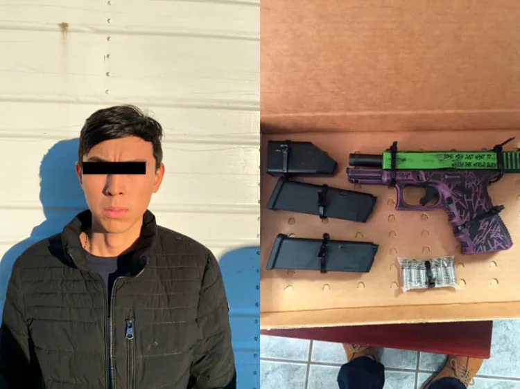 Cruza armado hacia México y es detenido