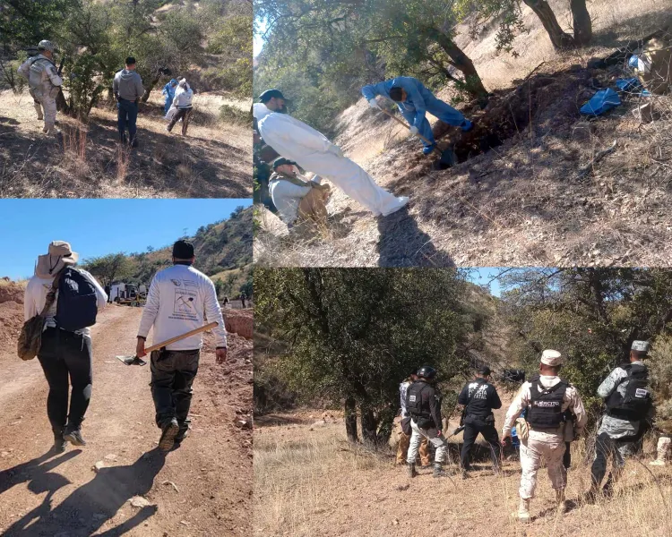 Encuentra Buscadoras de la frontera cuerpo en fosa clandestina