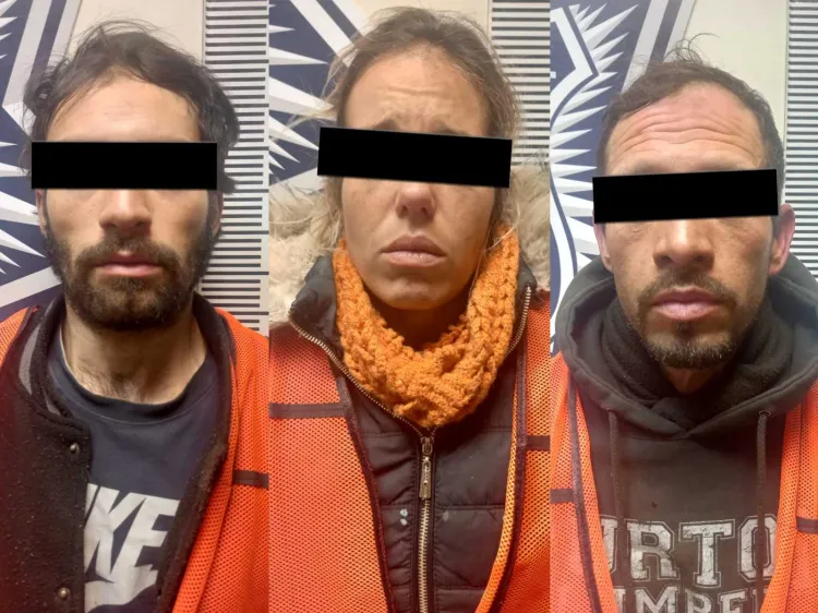 Son sorprendidos desmantelando un vehículo robado