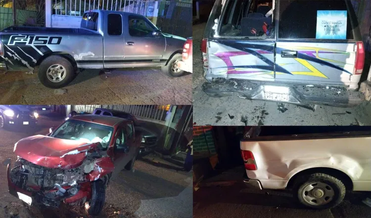 Chocan varios vehículos y huyen del lugar