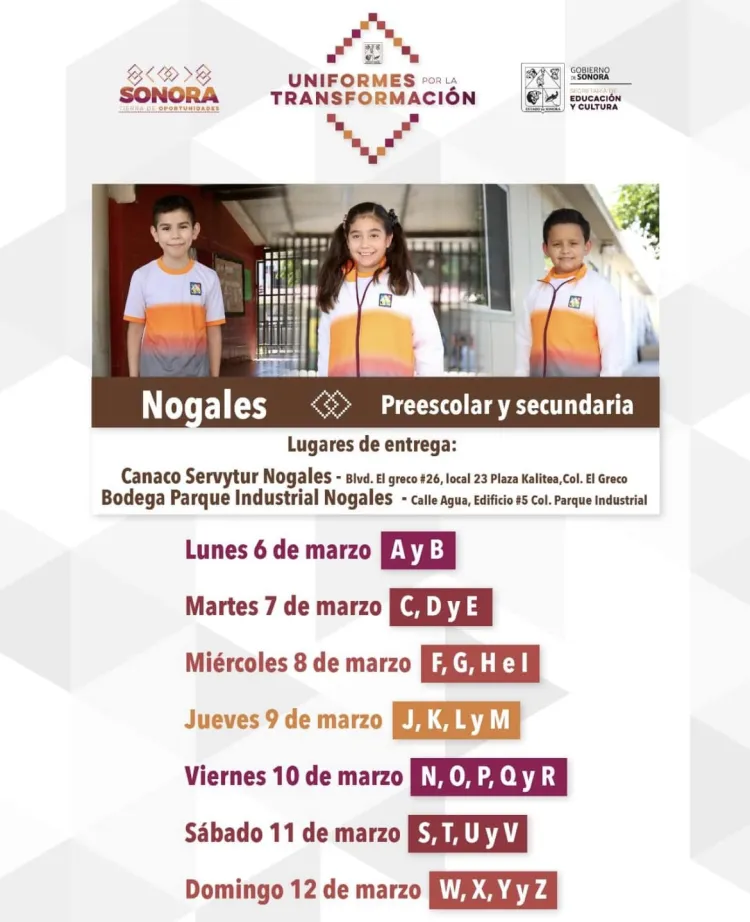 Inicia entrega de uniformes escolares el próximo lunes