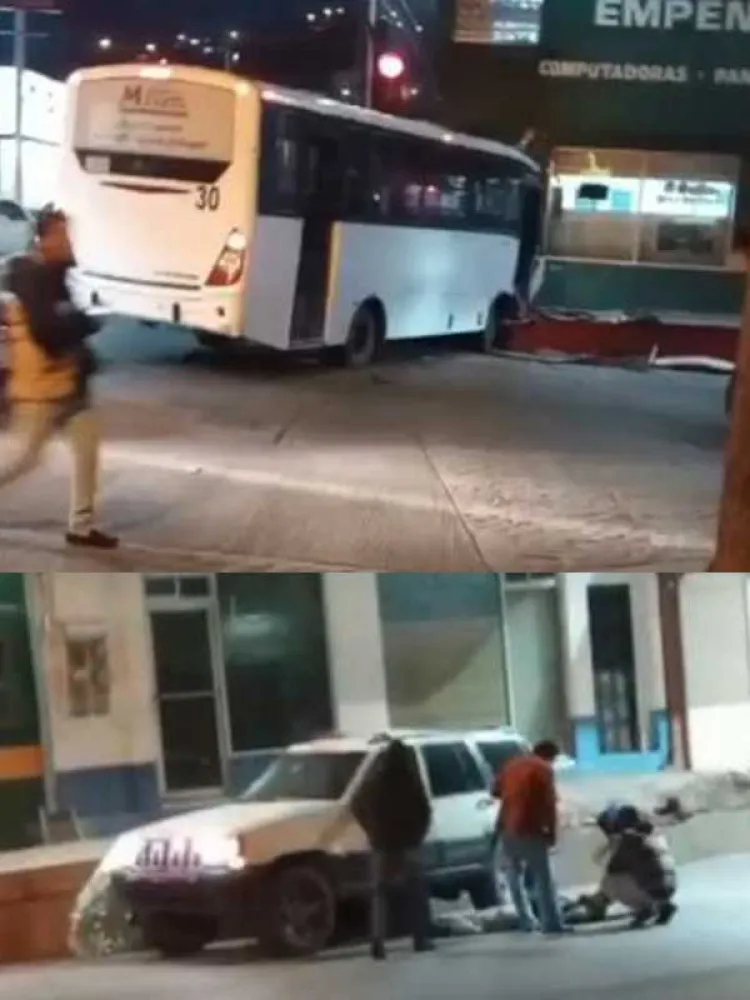 Chocan camión contra vehículo particular