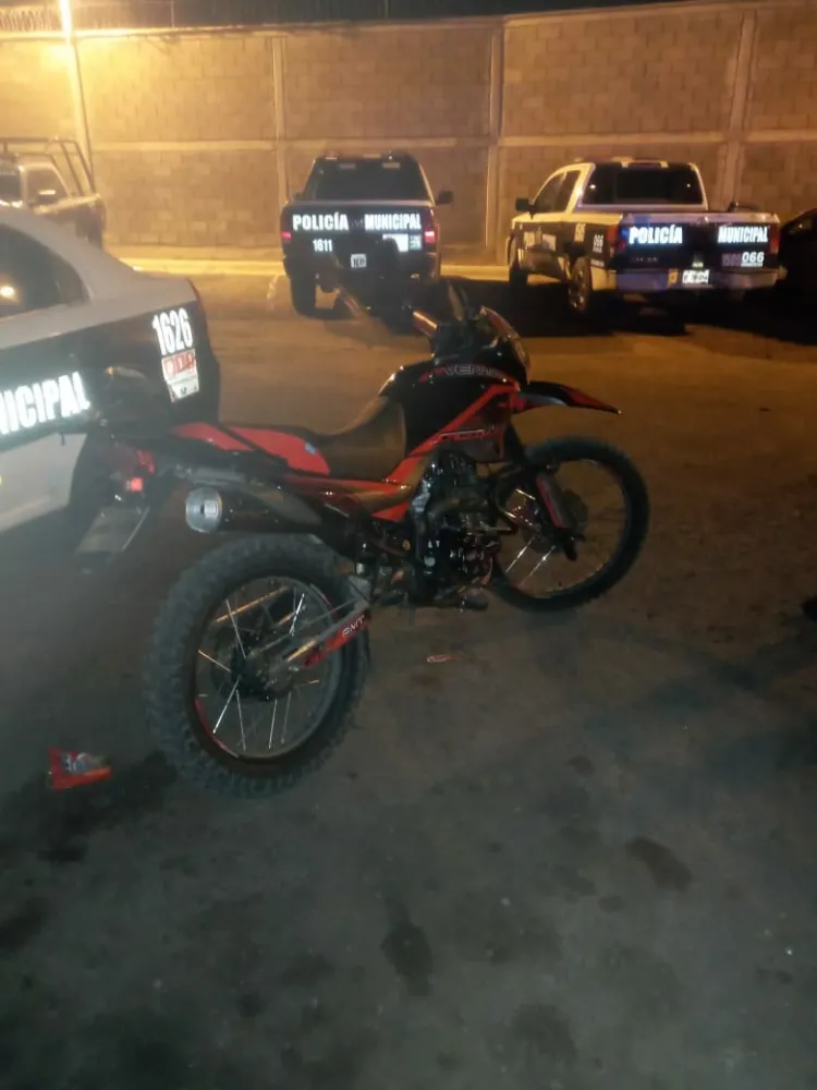 Localizan moto con reporte de robo