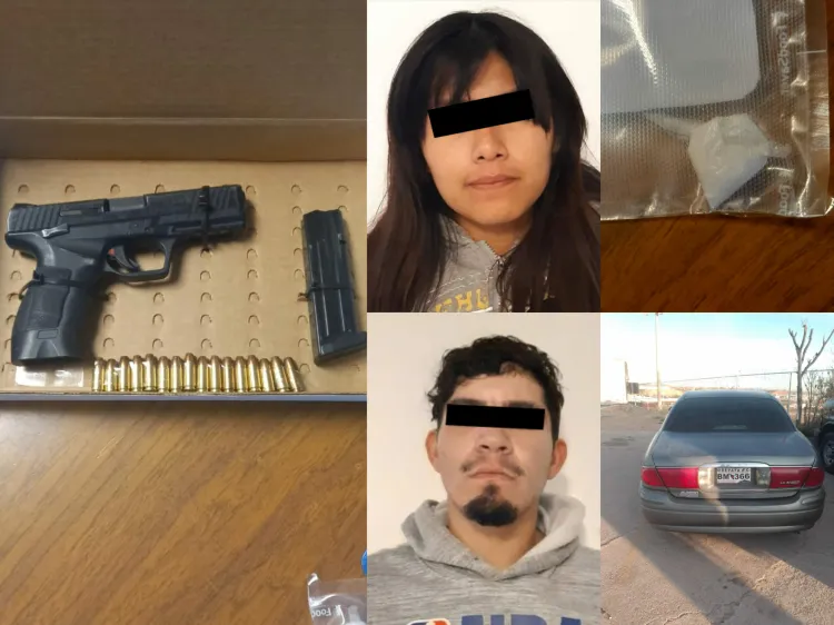 Aseguran a pareja armada y con droga