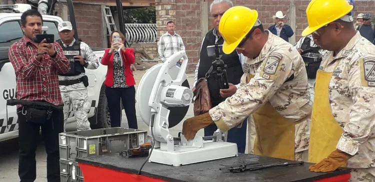 Realizan destrucción de armas en Ímuris