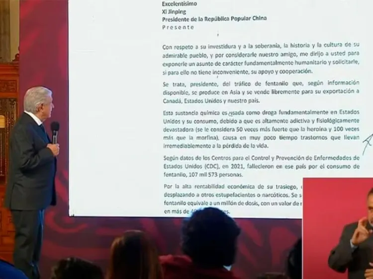 Envía AMLO carta  presidente de China, pide combatir el fentanilo
