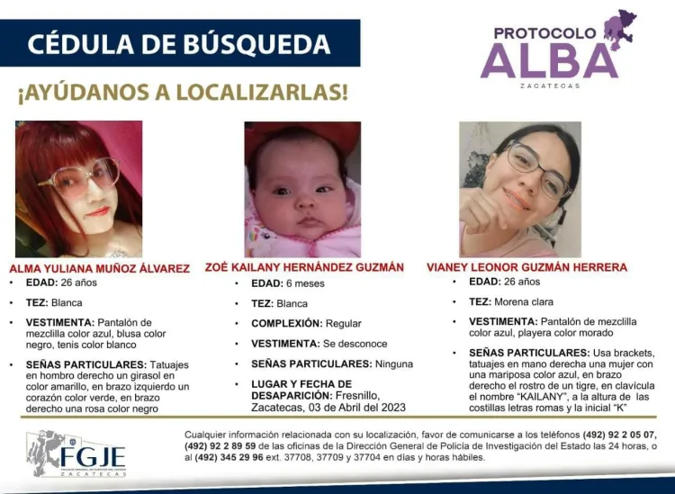 Secuestran a esposa y a bebé de militar en Zacatecas