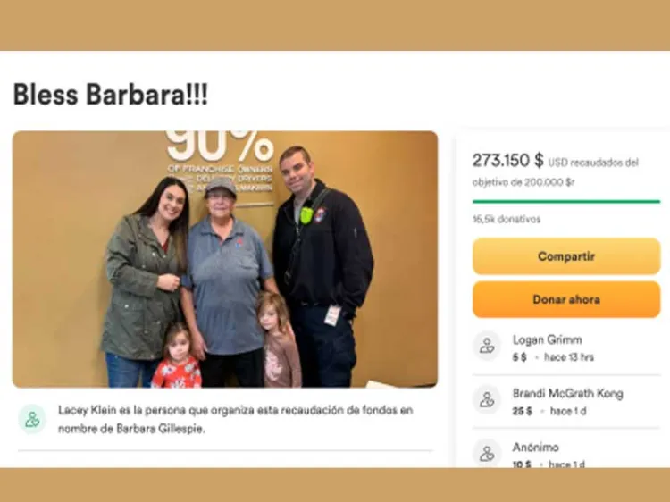 Sufre abuelita repartidora aparatosa caída; video le cambia por completo la vida