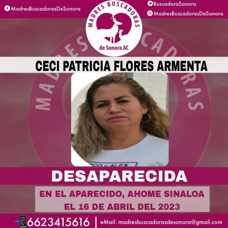 Reportan desaparición de Cecilia Flores, líder de Madres Buscadoras de Sonora