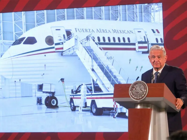 Anuncia AMLO posibilidad de vender el avión presidencial