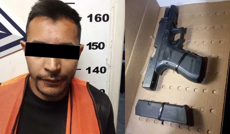 Estaba armado y escandalizaba en la vía pública; fue arrestado