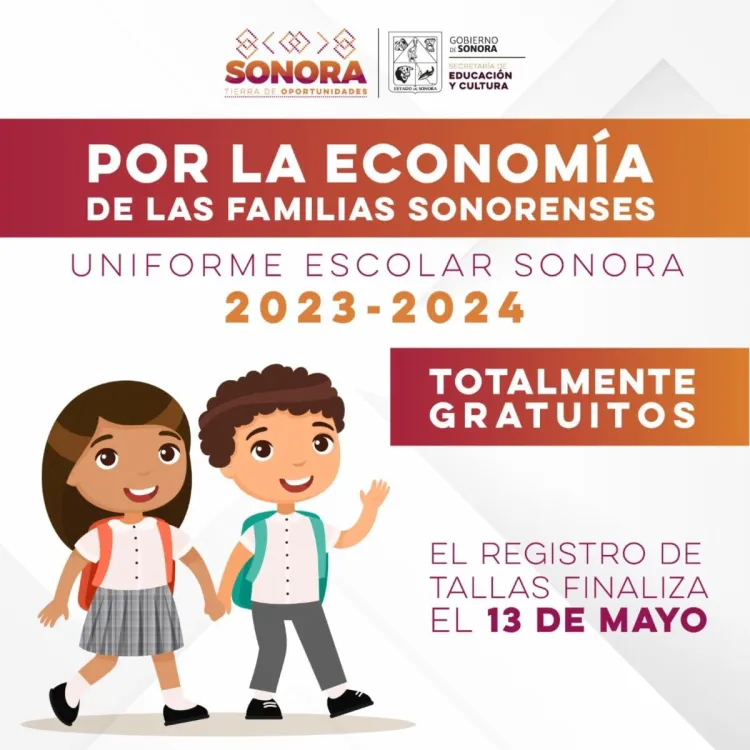 Amplían registro de tallas de uniformes escolares