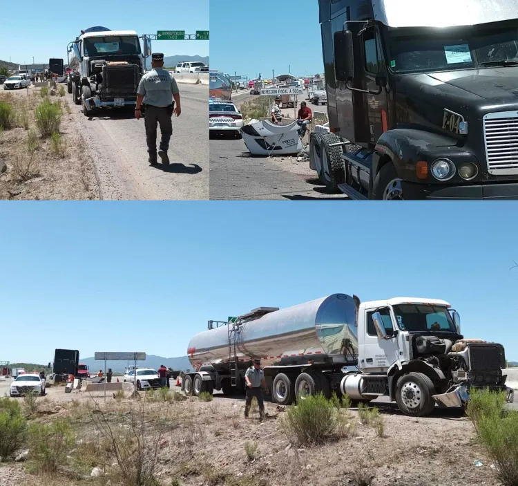 Provoca movilización choque de trailers en Recinto Fiscal