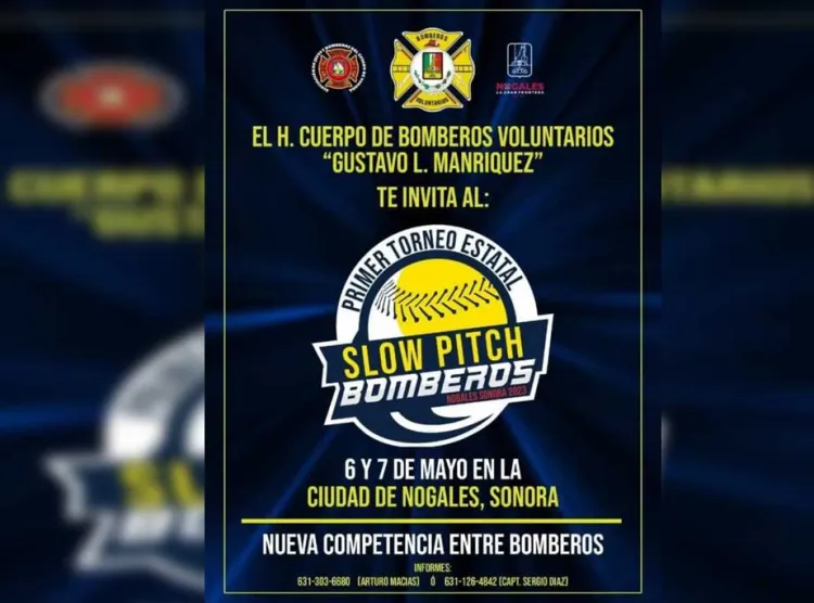 Jugarán bomberos de Nogales torneo de ‘slow pitch’