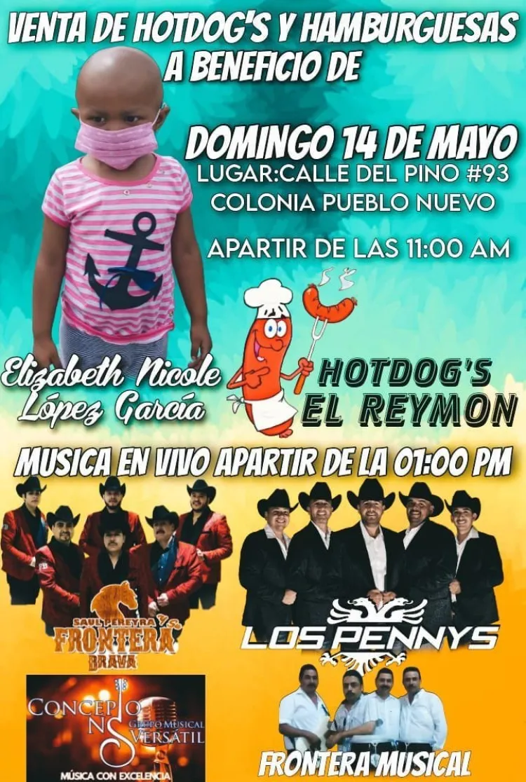 Invitan a comunidad para apoyar a Elizabeth, una pequeña con cáncer