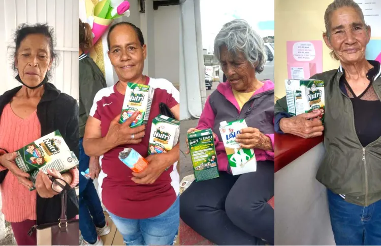 Entrega Bienestar Social leche a sectores vulnerables