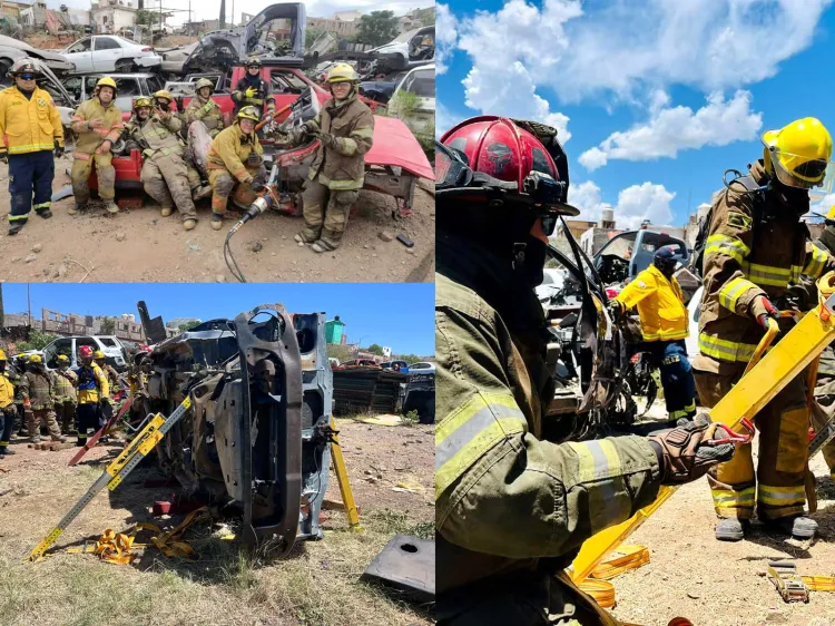 Capacitan a bomberos para atender accidentes