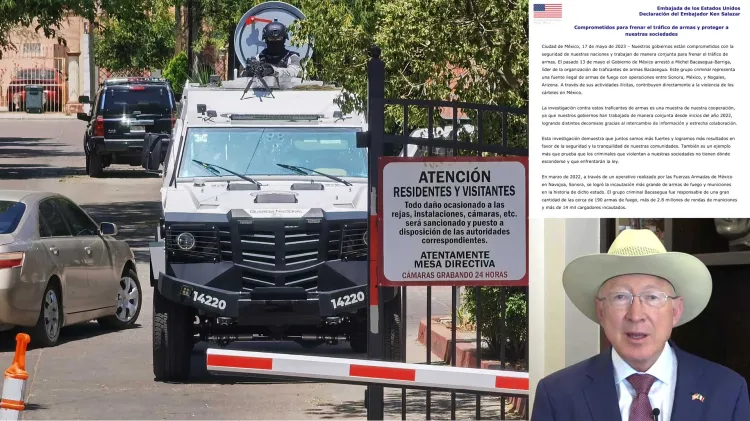 Detienen a presunto líder de tráfico de armas en Nogales