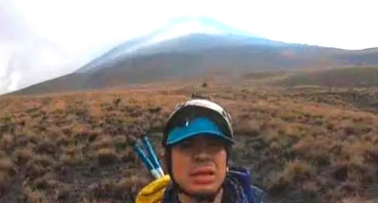 Llega cerca tiktoker a volcán Popocatépetl