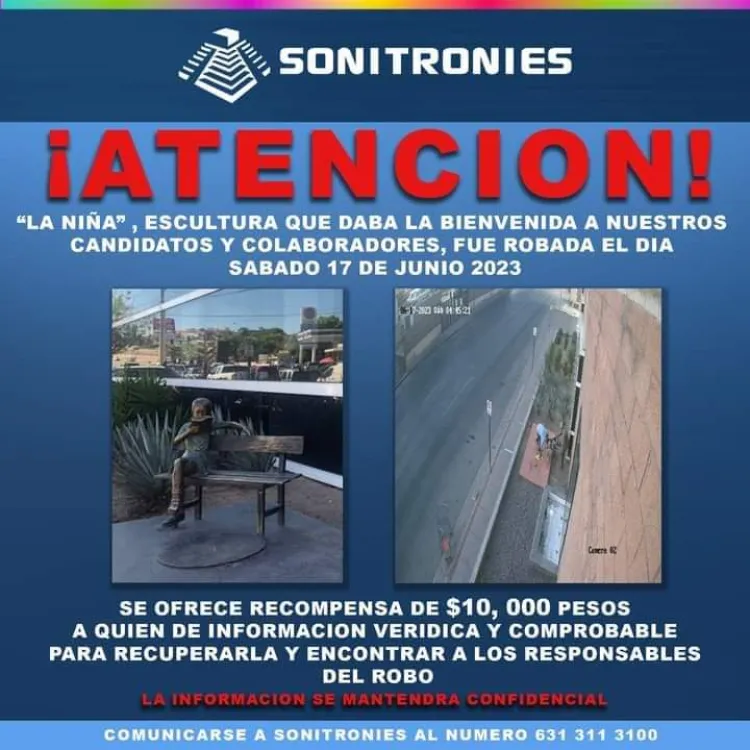 Roban escultura de la “niña lectora”