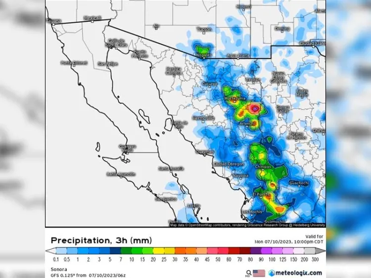 Alertan por lluvias en varios municipios de Sonora