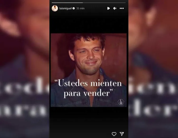 Lanza Luis Miguel críptico y demoledor mensaje, "Mienten para vender"