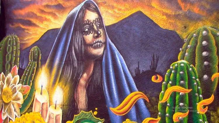 Pintan mural en paraje y comercios de la avenida Obregón