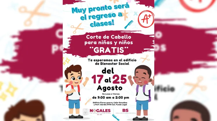 Alistan cortes de pelo para niños totalmente GRATIS