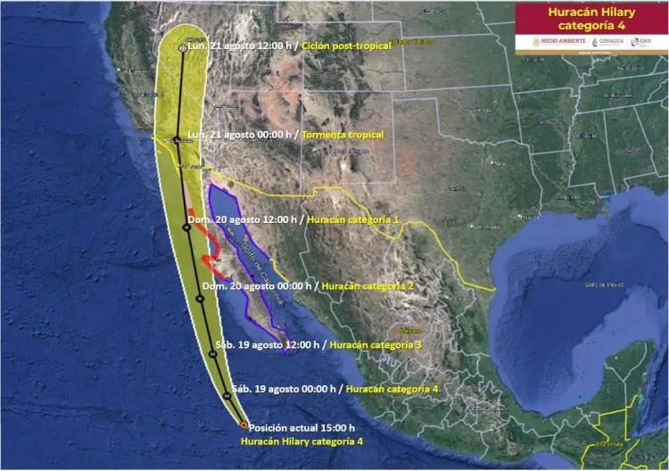 Hay monitoreo constante del huracán Hilary: Alfonso Durazo