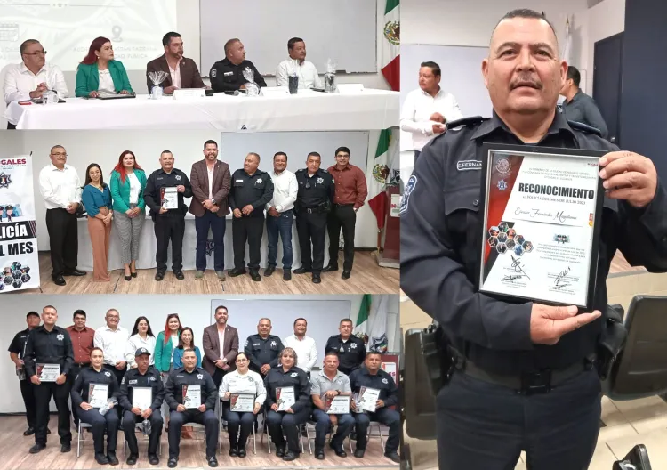 Reconocen a Policía del Mes de Julio