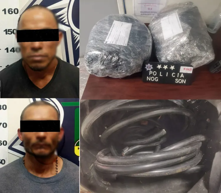 Atrapan a presuntos roba cableado