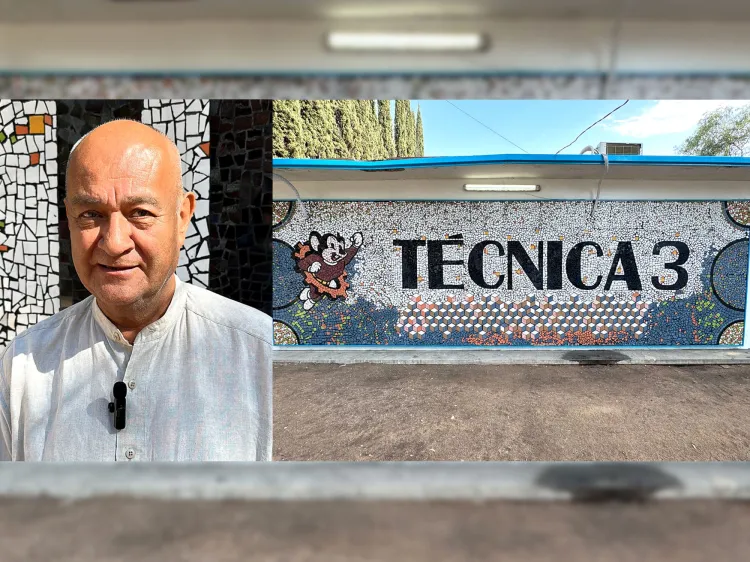 Inauguran mural por aniversario de secundaria Técnica número 3